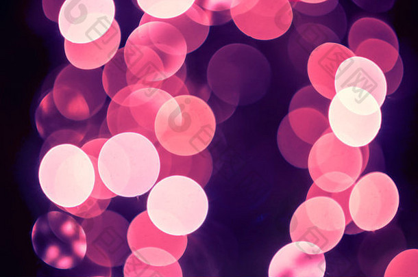 紫色的粉红色的节日情人节优雅的摘要背景散景灯健美的图像