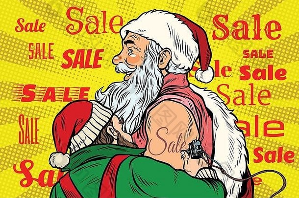 出售精灵使圣诞老人老人纹身