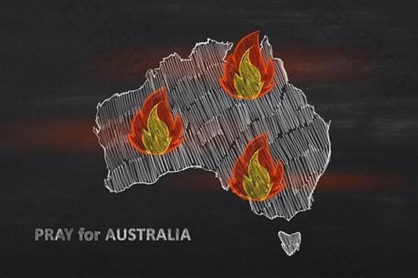燃烧大陆单词祈祷澳大利亚