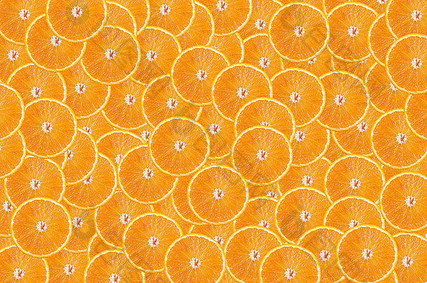 橙色水果片背景
