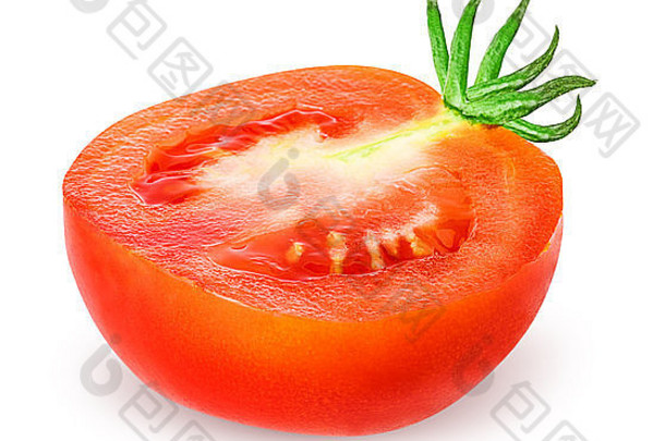 番茄孤立的白色背景剪裁路径