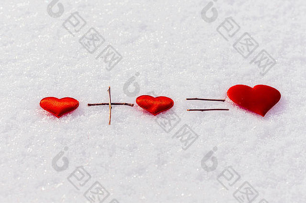 数学方程心雪小红色的心大爱背景情人节一天情人节一天卡片