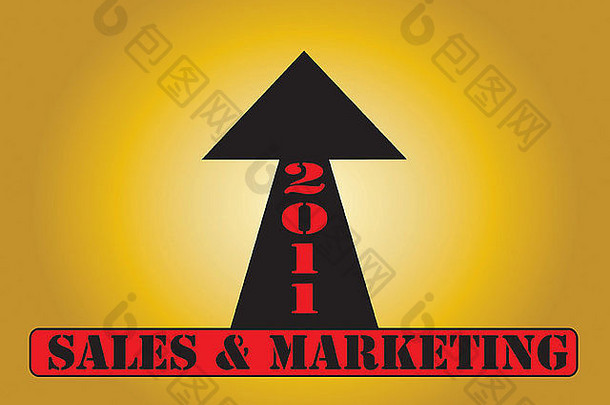 黑色的红色的销售市场营销显示向上趋势黄金