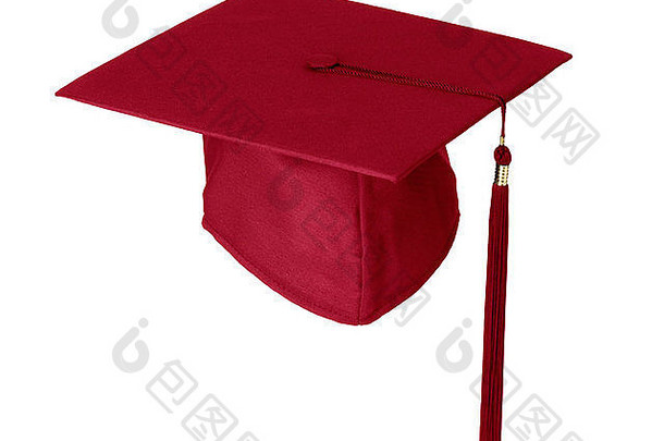 红色的毕业帽
