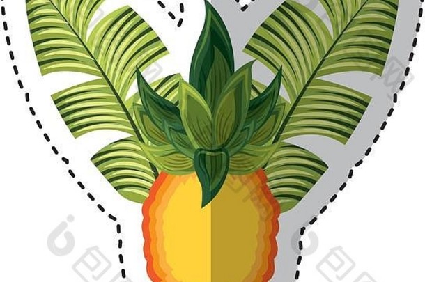 菠萝异国情调的水果图标