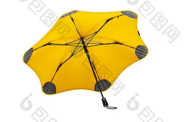 伞阳伞开放现代设计黄色的颜色呈现