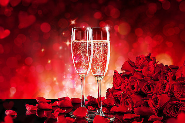 情人节生活香槟玫瑰