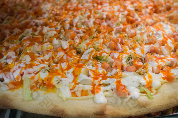 大片牧场墨西哥煎玉米卷奶酪披萨纽约风格