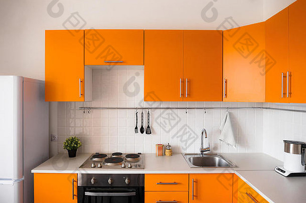 橙色厨房集现代风格