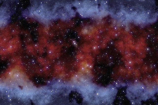 布满星星的星云色彩斑斓的外空间背景插图