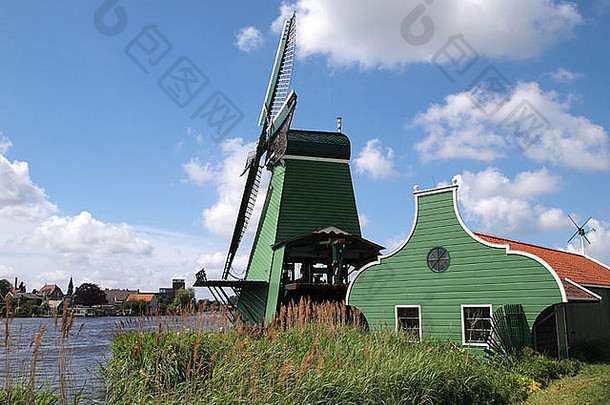荷兰风车雍斯安北荷兰荷兰