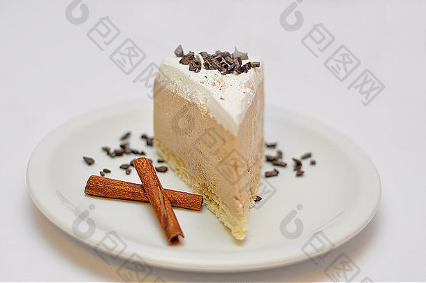 甜蜜的蛋糕食物孤立的白色