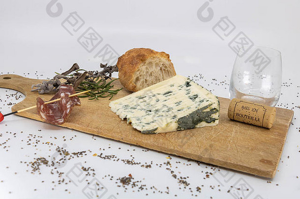 奶酪盘auvergne蓝色的科西嘉人熟食店