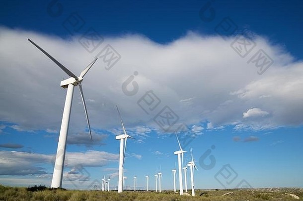 风车电权力生产萨拉戈萨省阿拉贡西班牙