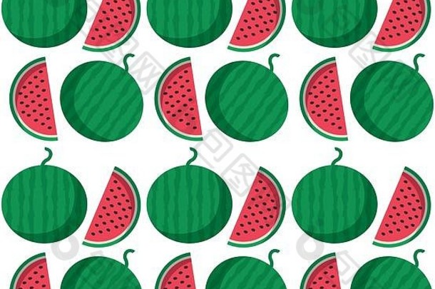 西瓜水果背景设计