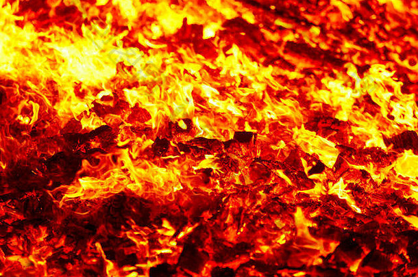 火火山白炽材料热木炭篝火碳排放燃烧