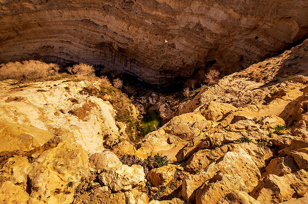 峡谷视图沙漠一个ovdat自然储备以色列