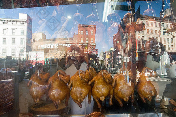 鸭子挂餐厅唐人街纽约城市
