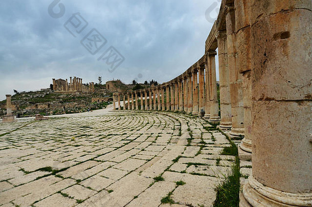 论坛广场古老的罗马城市卡拉克约旦