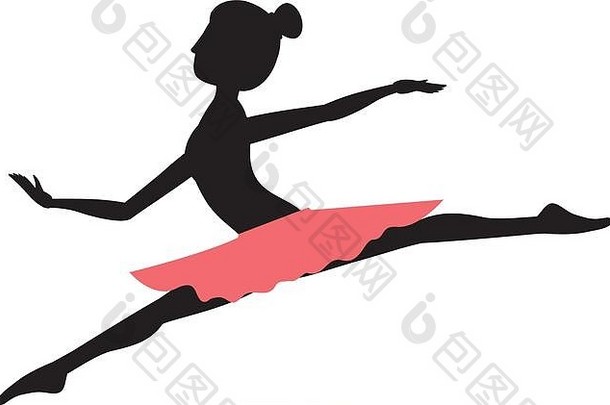 孤立的女孩实践芭蕾舞设计