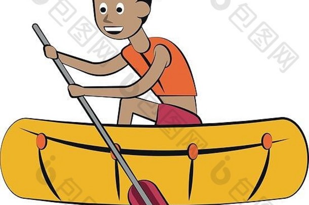 划独木舟水体育运动