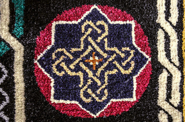 模式交叉少数民族象征永恒边境地毯