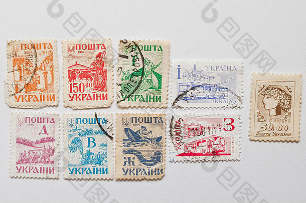 乌日哥罗德乌克兰约集合邮资邮票印刷乌克兰约