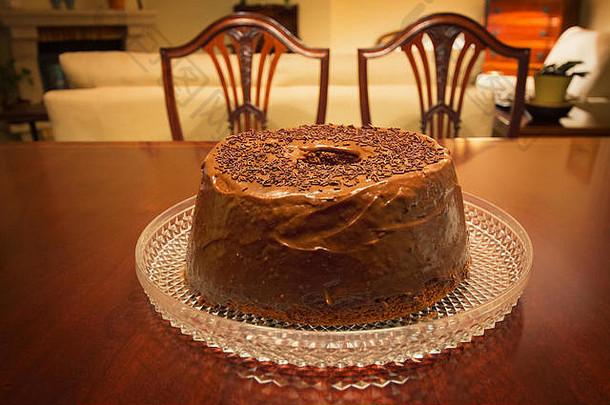 自制的巧克力蛋糕