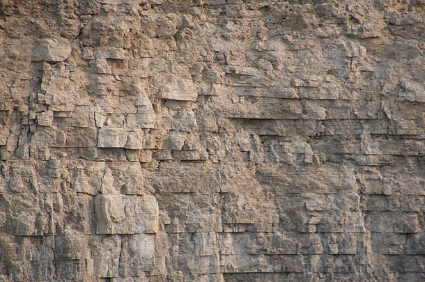 特写镜头石灰石岩石脸显示饱经风霜的地层细节地质walpaper背景景观取向
