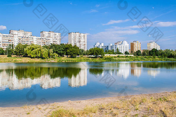 住宅建筑湖基辅乌克兰