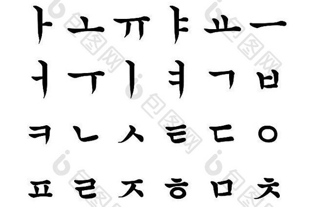 北朝鲜文字母书法