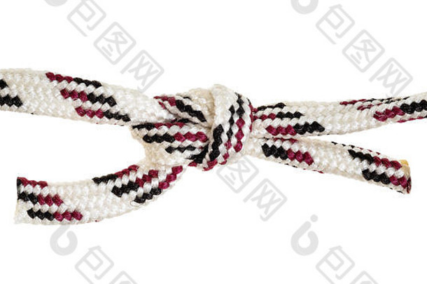 织布结系合成绳子减少白色背景