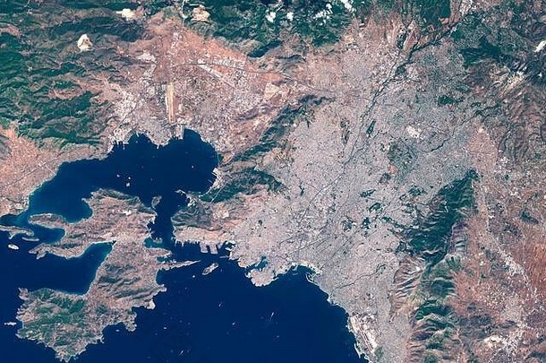卫星图像雅典希腊