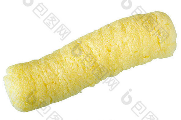 脆脆的玉米零食白色背景剪裁路径
