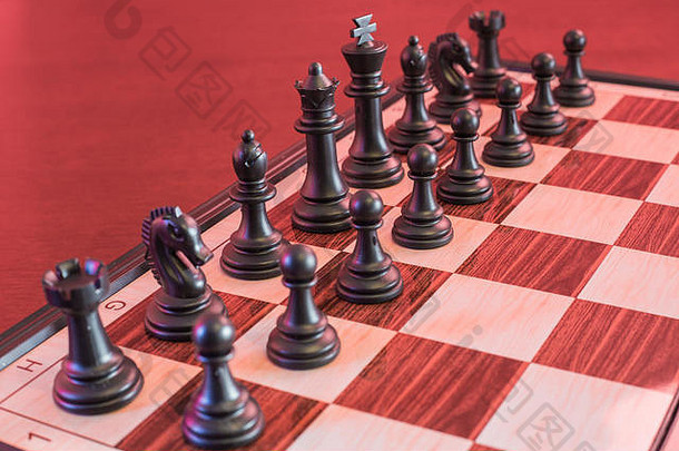 黑人国际象棋白色棕色（的）棋盘
