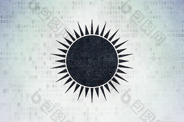假期概念太阳数字纸背景