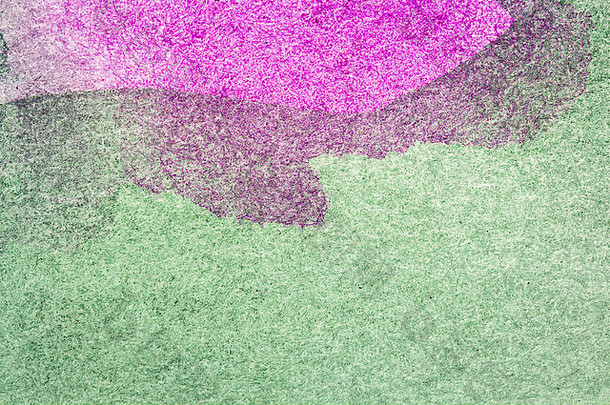 摘要手画绿色紫色的水彩纹理背景