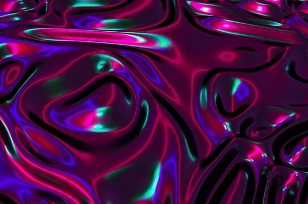 电脑生成的现实的背景编织彩虹色的布呈现背景