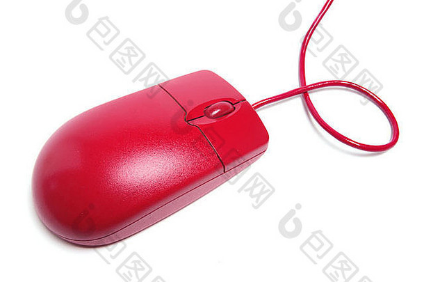 红色的电脑鼠标