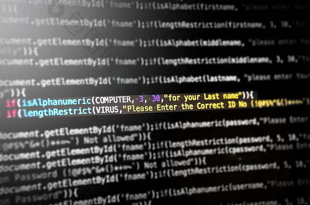桌面源代码摘要技术背景开发人员编程编码<strong>电脑病毒</strong>恶意软件攻击