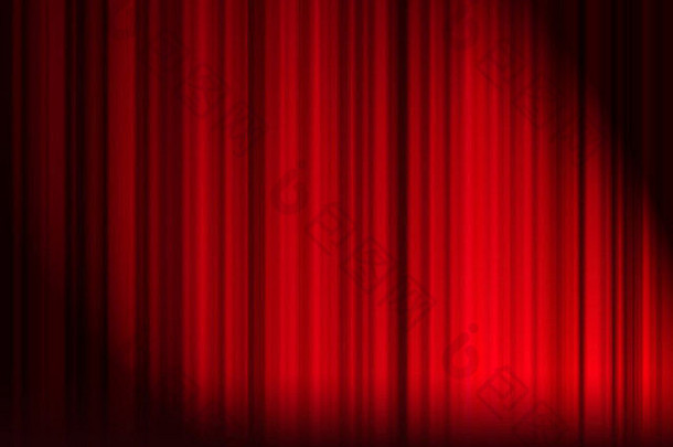 红色的剧院窗帘数字插图