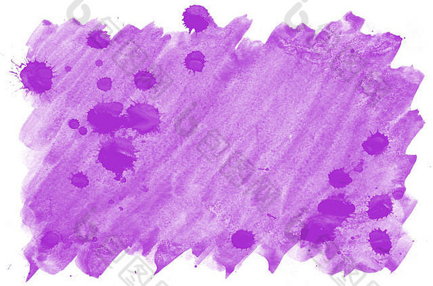 水彩摘要图像背景设计矩形文档标准比例作文明亮的水彩点紫色的