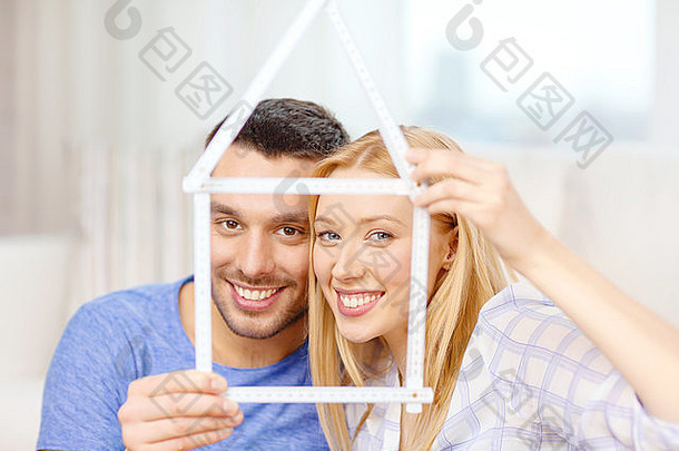 微笑夫妇房子测量磁带