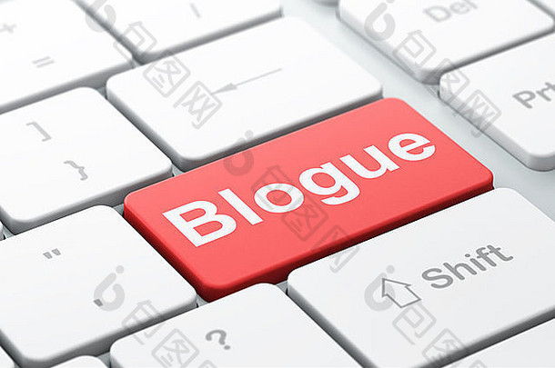 网络发展概念blogue法国电脑键盘巴克