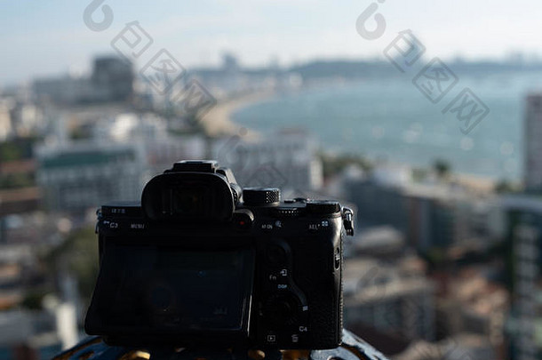 数字相机美丽的全景视图城市芭堤雅