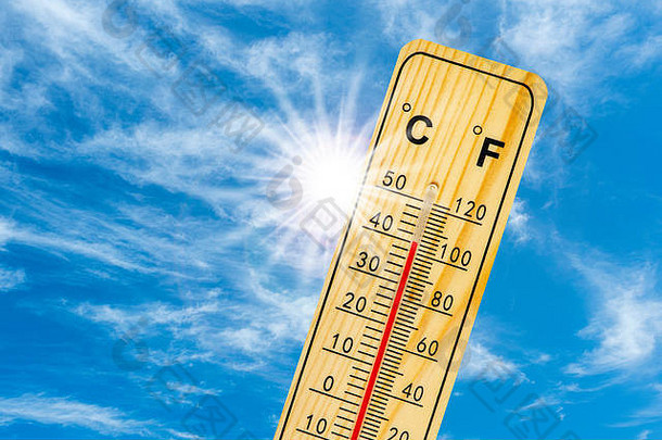 温度计显示度夏天热