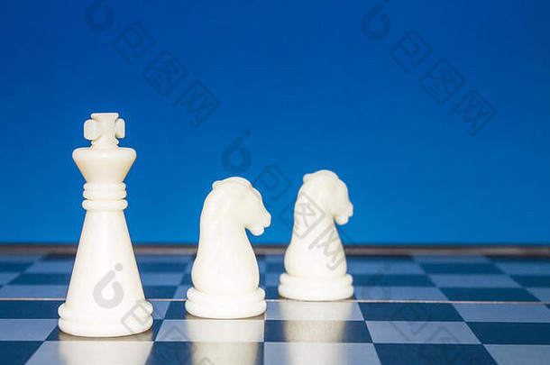 国际象棋业务白色数字控制白色马