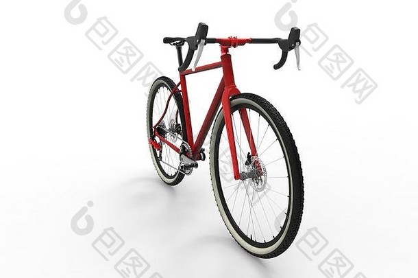 插图现代高速度红色的体育比赛自行车