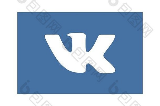 标志vkontakte俄罗斯社会媒体网络网站vkontakte应用程序哈尔科夫乌克兰6月