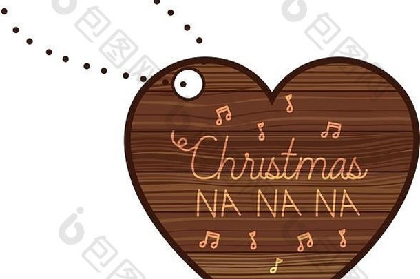 快乐圣诞节框架木图标